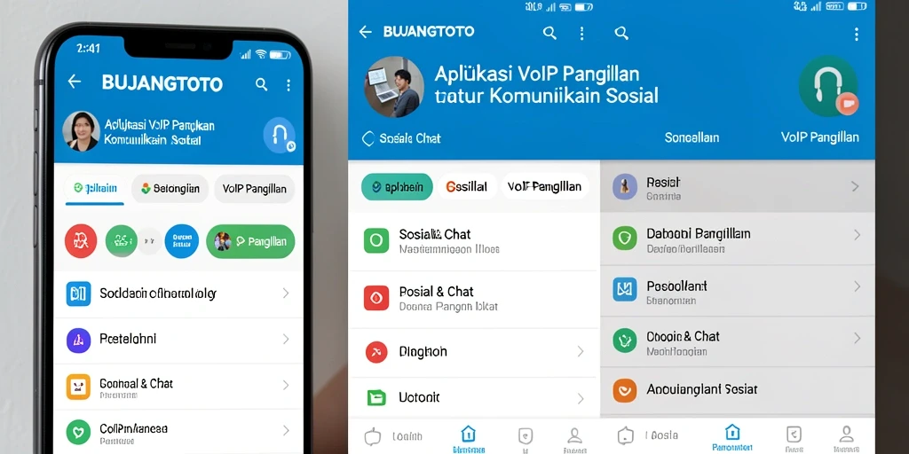 Antarmuka BUJANGTOTO untuk panggilan VoIP yang sederhana.