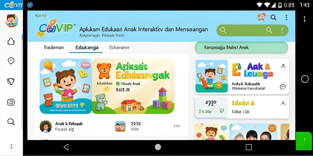 Antarmuka interaktif C8VIP yang ramah anak dan menyenangkan.