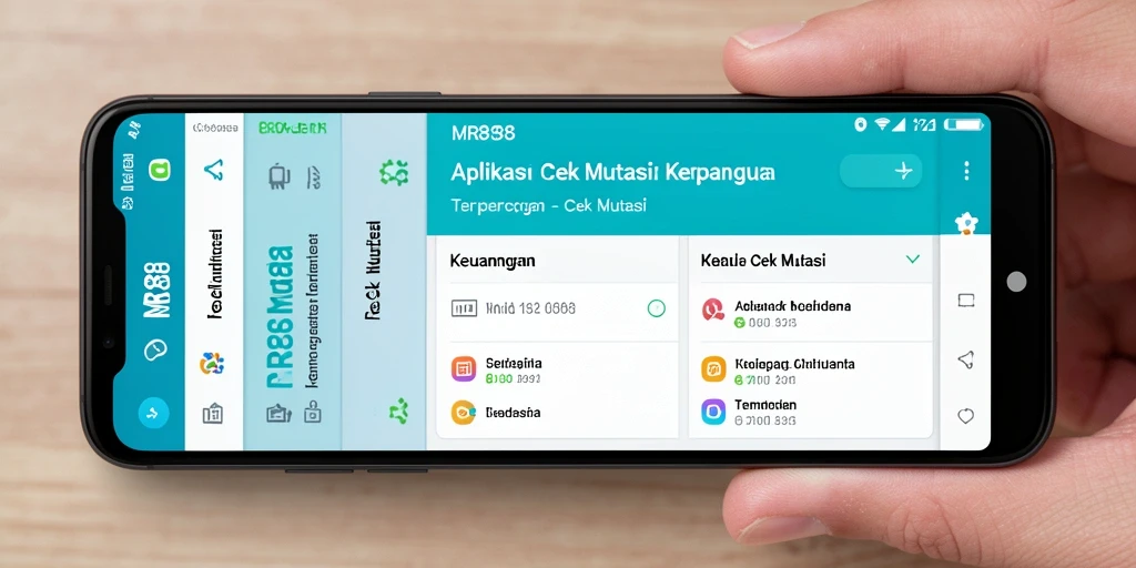 Tampilan antarmuka aplikasi MR888 untuk Cek Mutasi yang informatif.